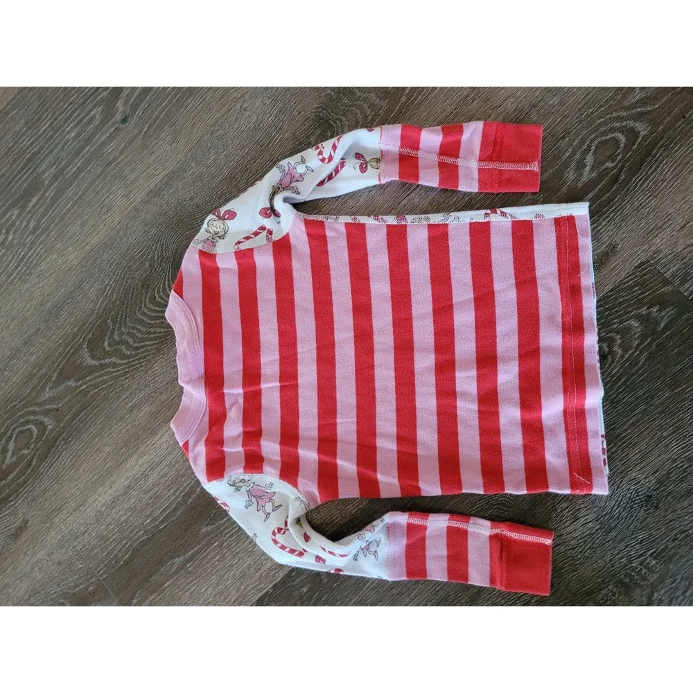 Hanna Andersson Grinch Cindy Lou Who Pajama Top Girls  4 Organic Cotton Pink #9